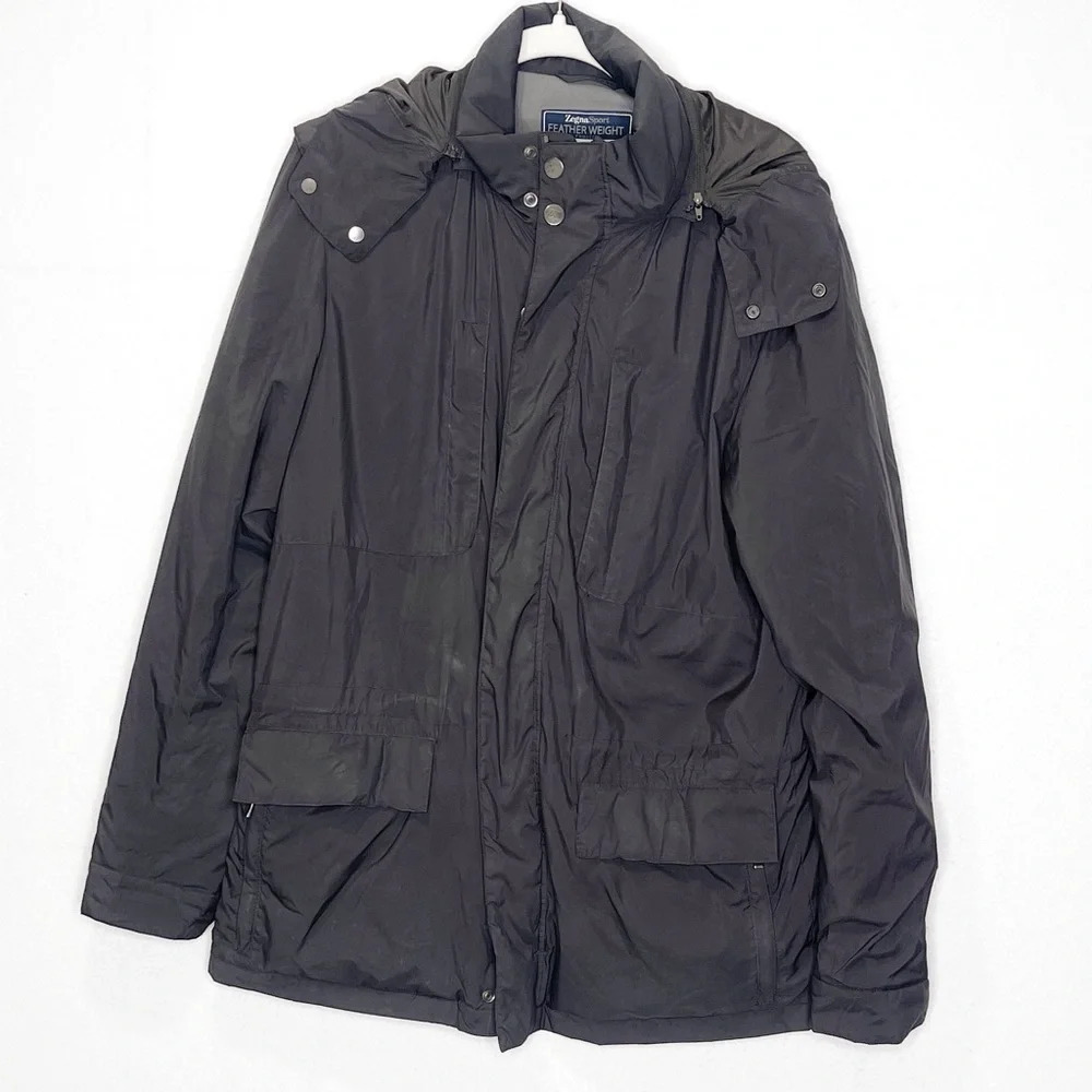 Zegna Sport Featherweight Thermore Full Zip Insulated Cappuccino Jacket Large